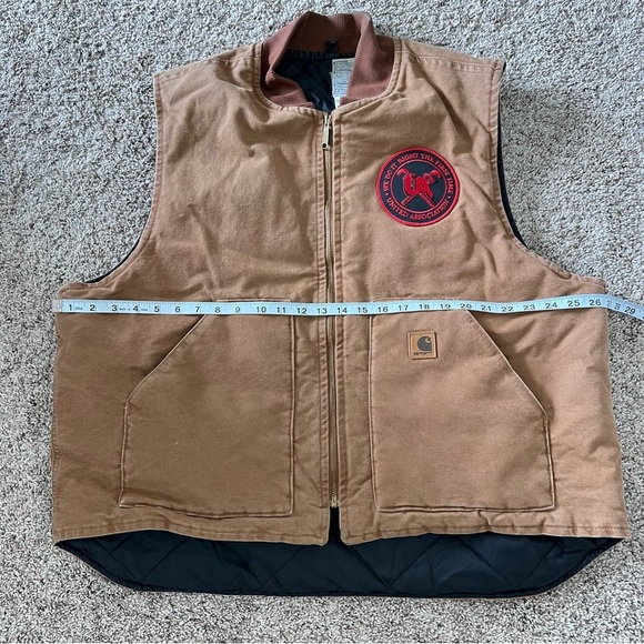 CARHARTT  V01 BRN Duck Canvas Artic Quilt Lined Vest  Size 2XL UNITED ASSOC. - Picture 8 of 12
